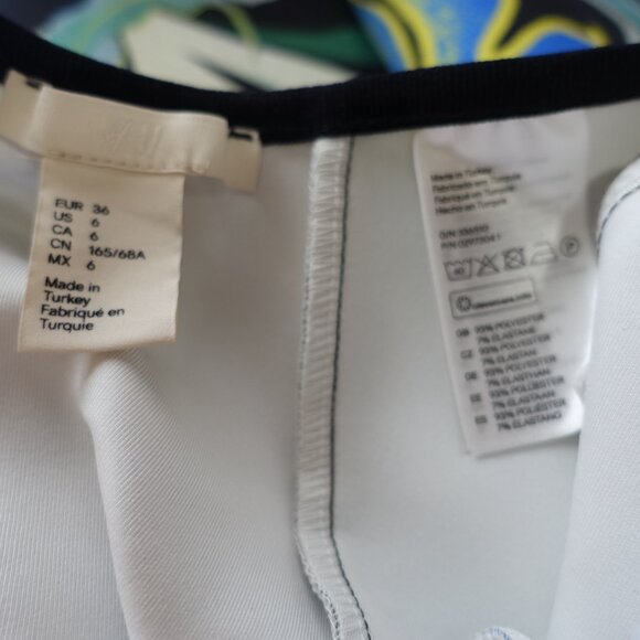 H&M scuba floral Hawaiian midi circle Neoprene skirt 6 4 - Picture 13 of 16